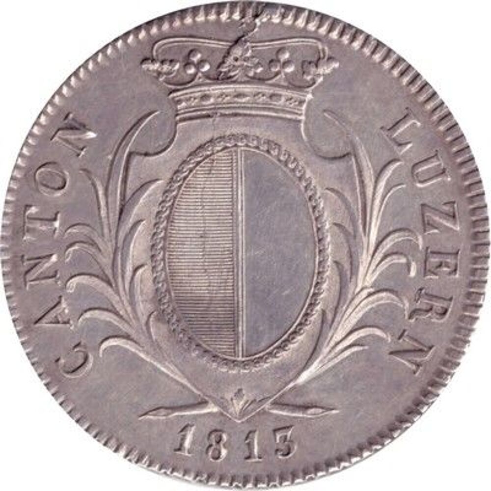 Suisse Canton de Luzern, raret&eacute; 4 franken 1813 