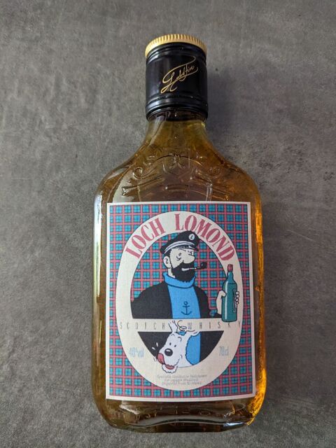 bouteille FLASQUE de whisky LABEL 5 du capitaine haddock tin 11 Marseille 13 (13)