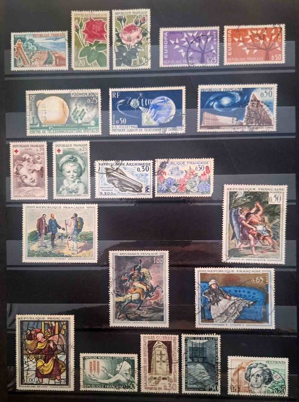 S&eacute;rie de timbres de collection de France D 