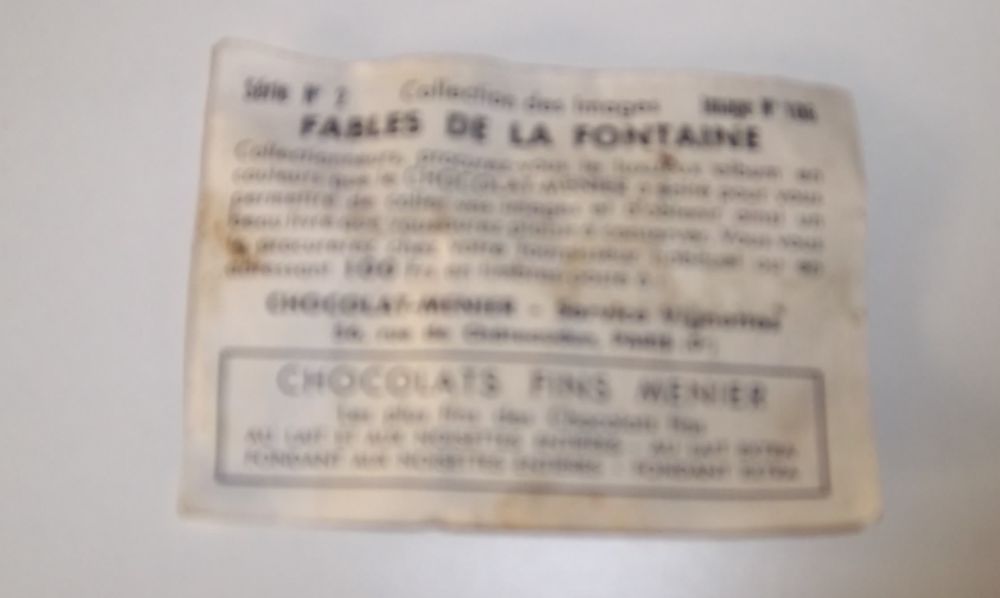 Image n&deg;106 fables de la Fontaine Menier 