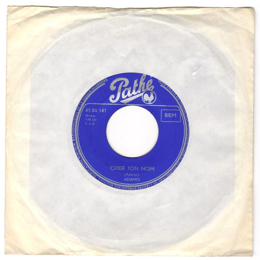 ADAMO -45t JUKE BOX Press.Belg-N'EST-CE-PAS MERVEILLEUX-1963 CD et vinyles