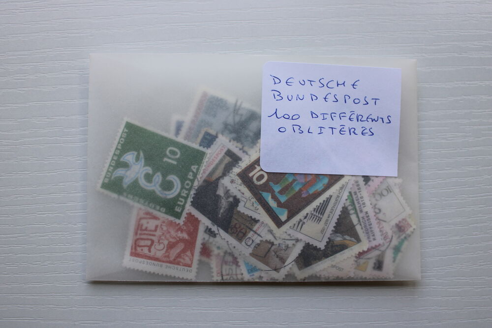 Allemagne de l'Ouest 100 timbres diff&eacute;rents 