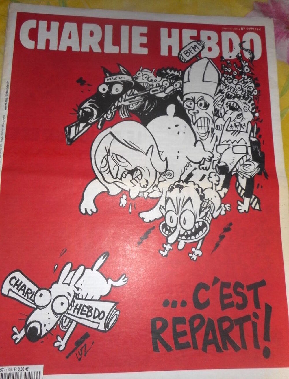CHARLIE HEBDO 1179, 25-2-2015 "C'est reparti !" 
