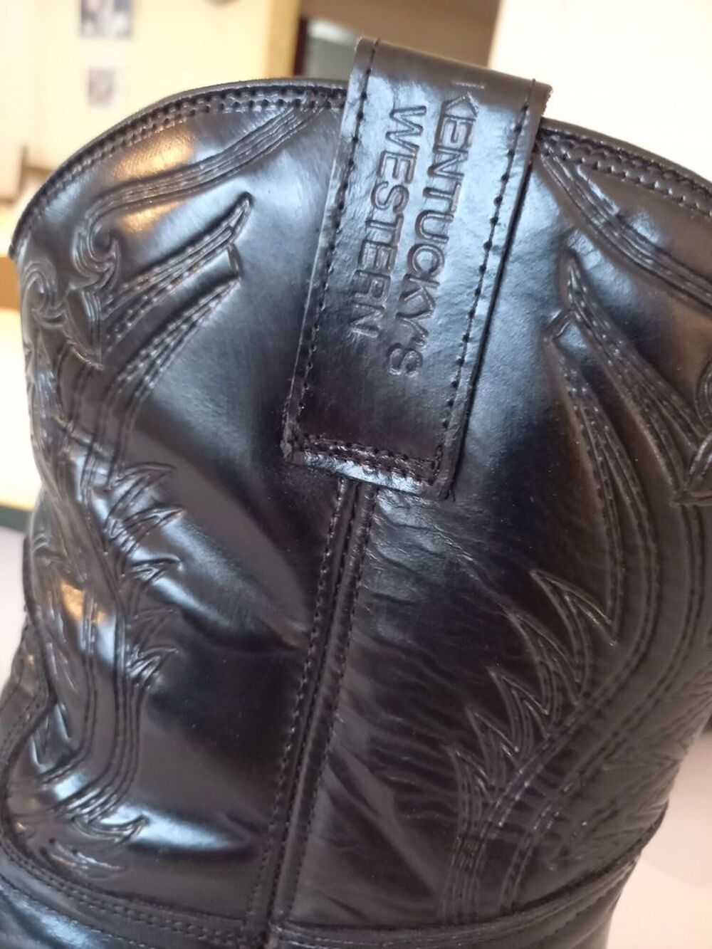 Bottes Santiag homme, Kentucky Western, 43, tr&egrave;s bon &eacute;tat. Chaussures