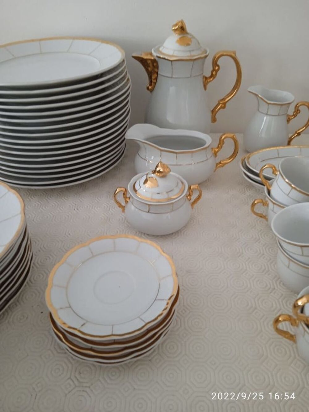 service de porcelaine parure en or Cuisine