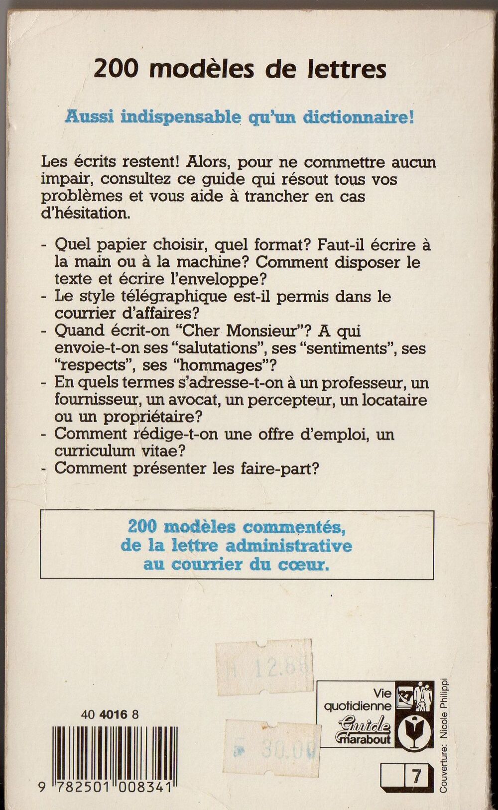 200 mod&egrave;les de lettres - Pierre Maury Livres et BD