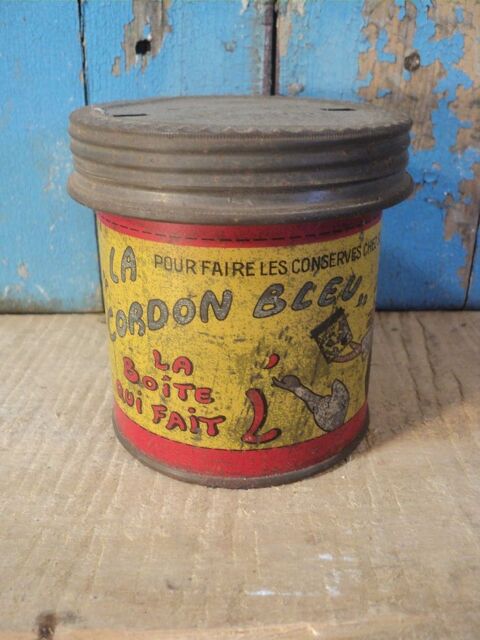 Ancienne Boite de Conserve Publicitaire La Cordon Bleu. 40 Loches (37)