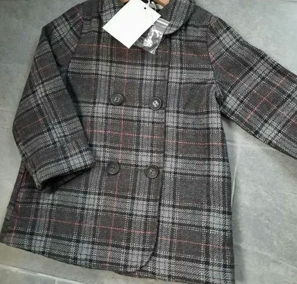 Beau manteau fille &agrave; carreaux tartan chaud - T 8 ans - neuf Vêtements enfants