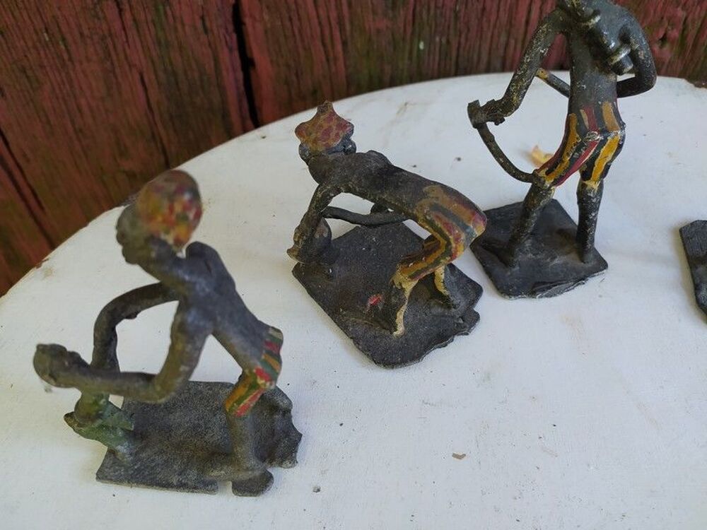 Figurines M&eacute;tal Afrique Africain M&eacute;tier 