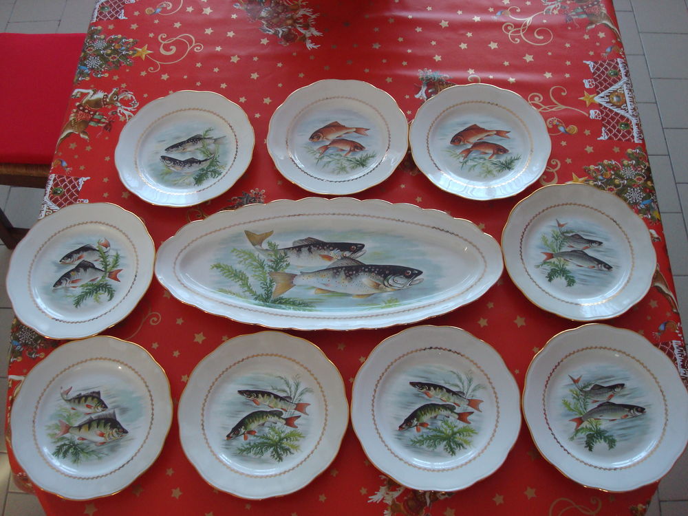 SERVICE A POISSON
DE PORCELAINE DE LIMOGE Cuisine