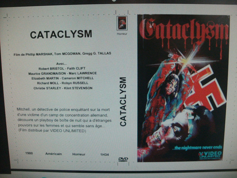Rare film : " Cataclysm " DVD et blu-ray