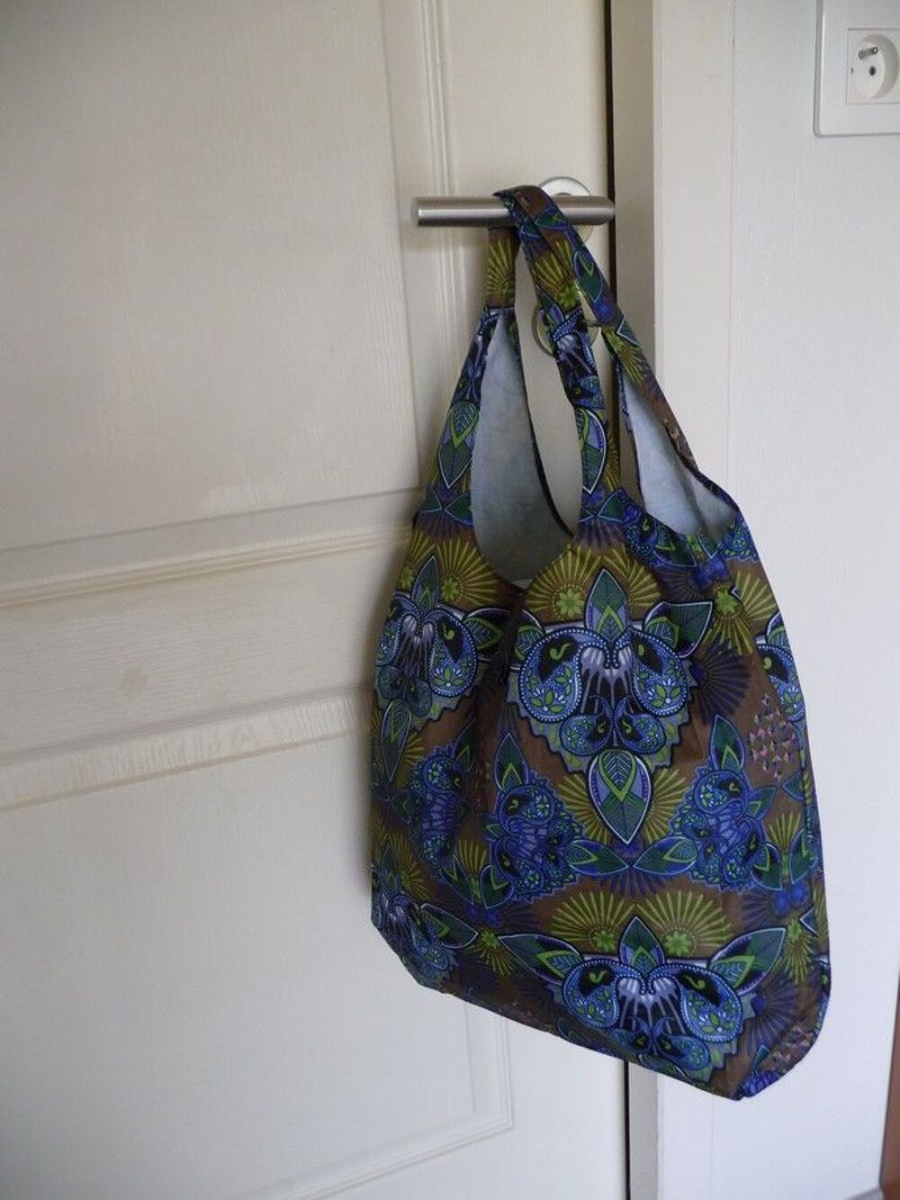 Sac pliable et son sac de rangement motifs multicolores - Ne Maroquinerie
