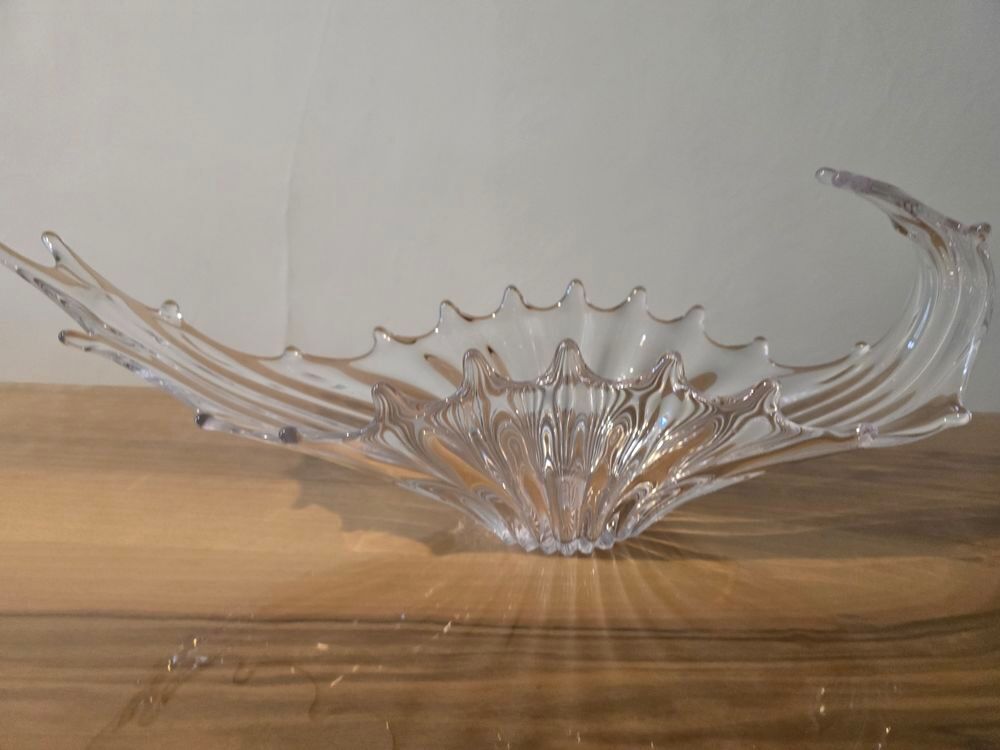 Grand plat ornemental en verre Décoration