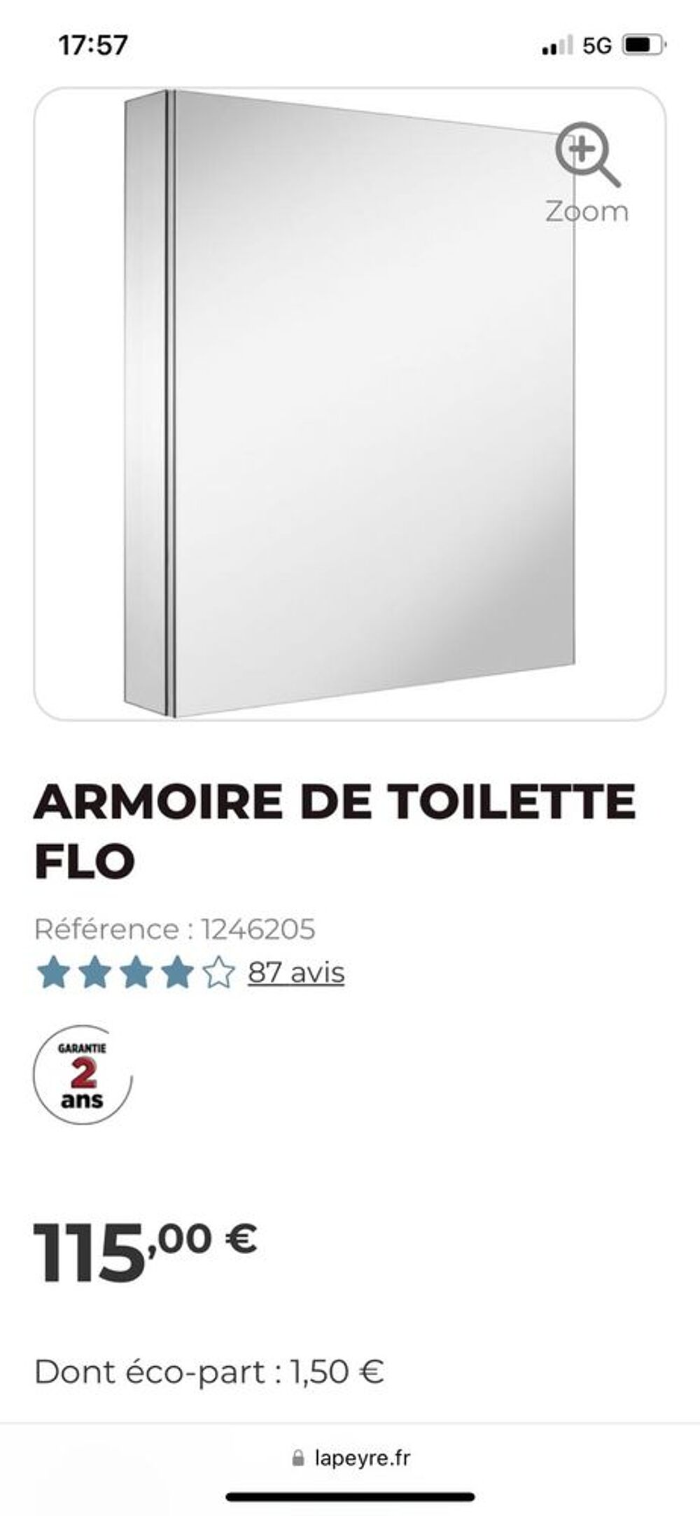 Armoire de toilette (Petite fisure) Meubles
