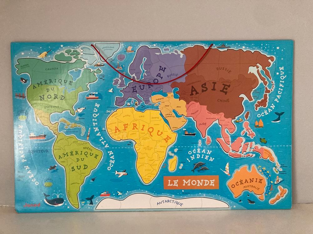 Janod Puzzle Monde Magn&eacute;tique Jeux / jouets