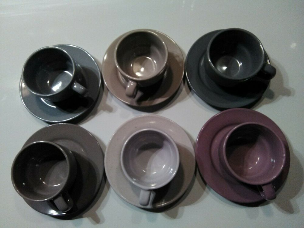Set de 6 soucoupes et tasses &agrave; caf&eacute; Cuisine