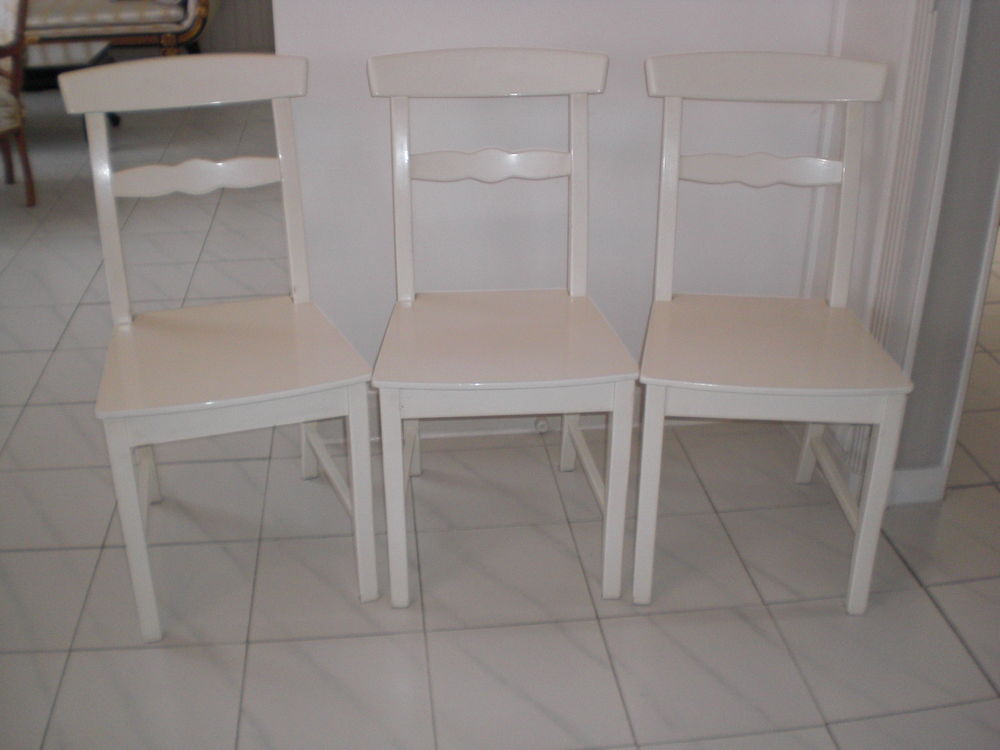lot de 3 chaises blanche Meubles
