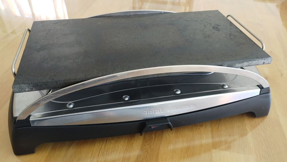 Raclette Pierrade 2-en-1 Tefal Inox &amp; Design Electroménager