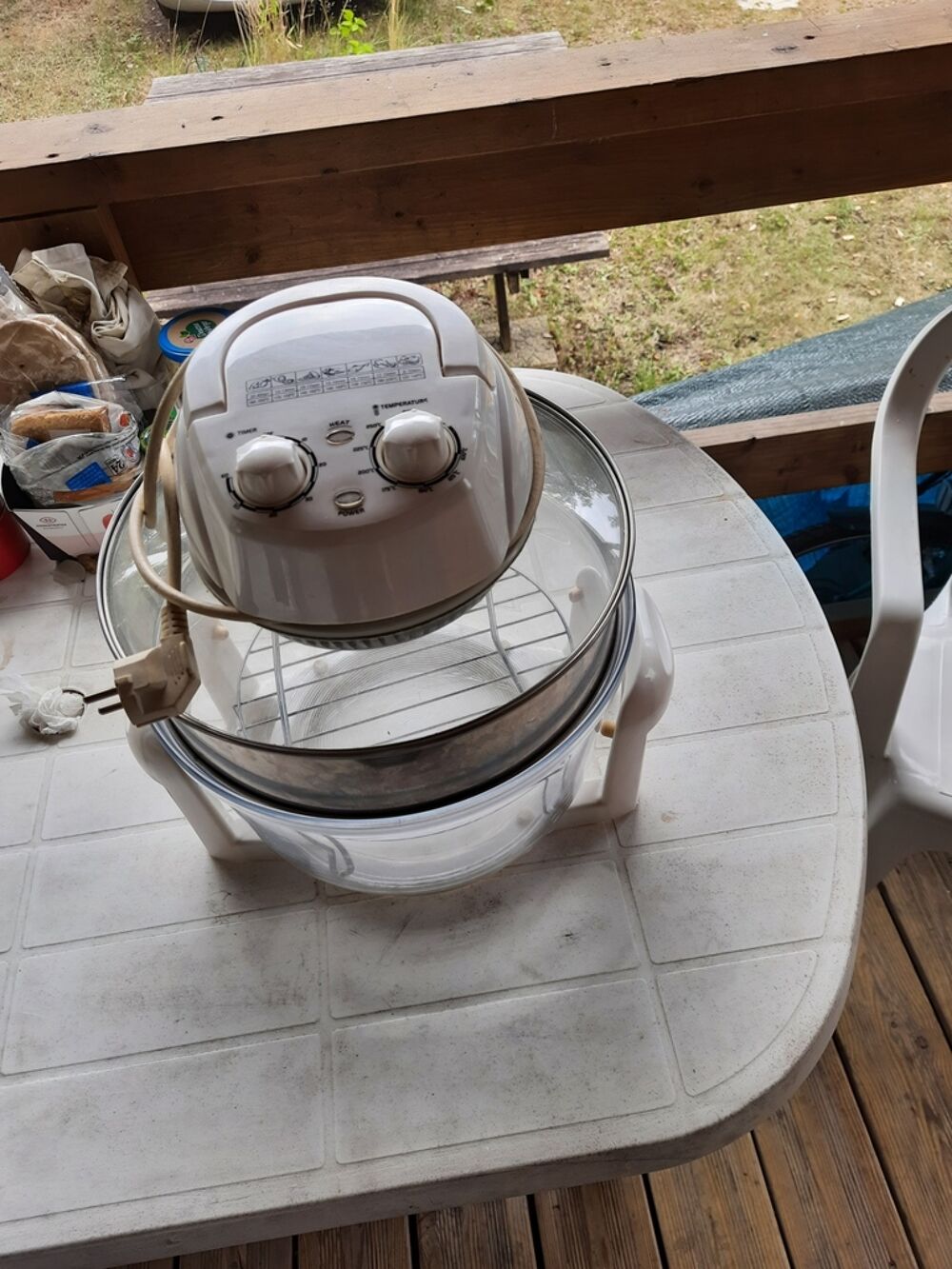Cuiseur multifonction blanc avec couvercle en verre Electroménager