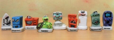 Lot de 9 F�ves en c�ramique th�me sur l'�lectrom�nager 9 Villejuif (94)