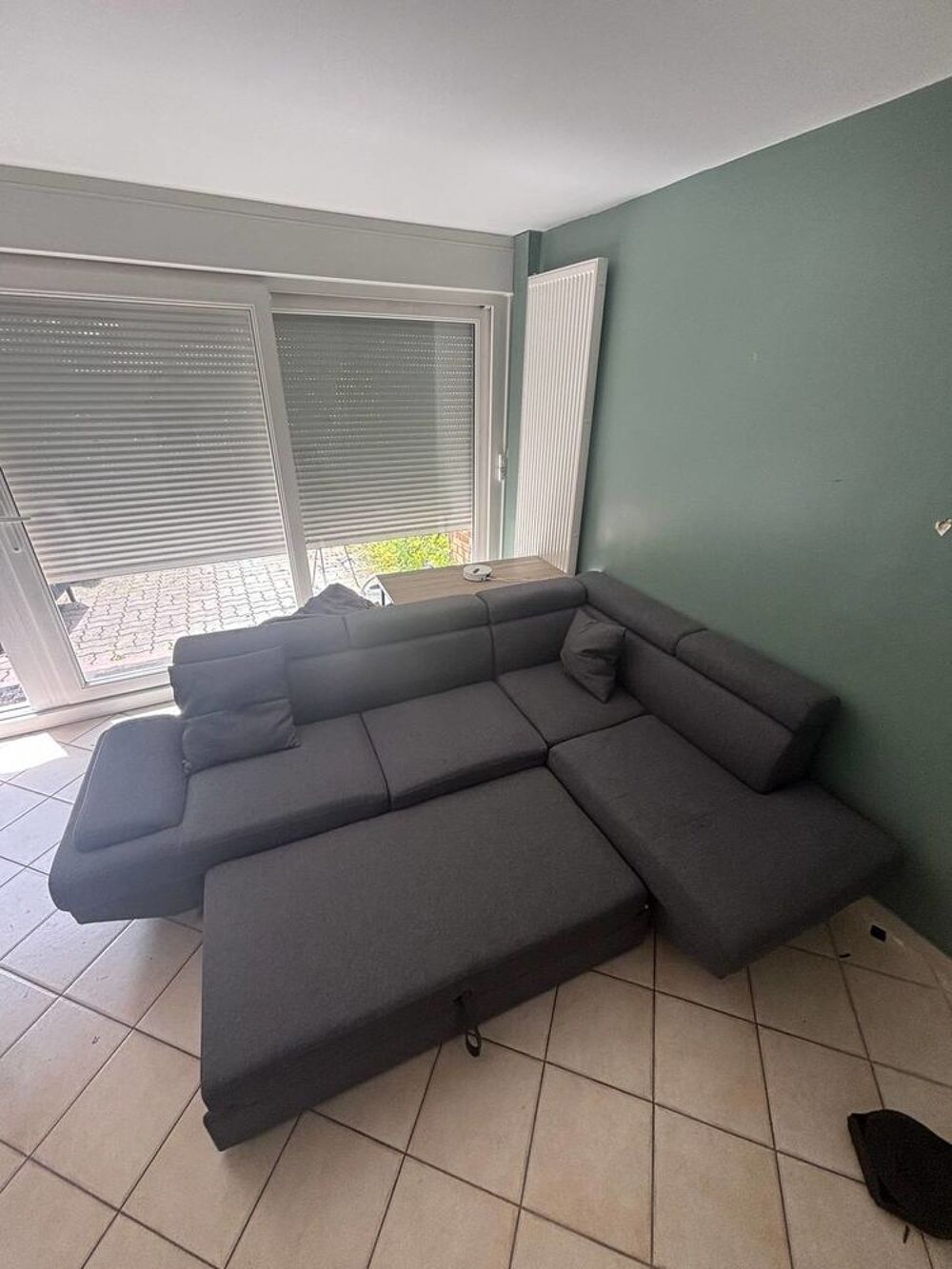 Canap&eacute; d'angle convertible avec matelas int&eacute;gr&eacute; Meubles