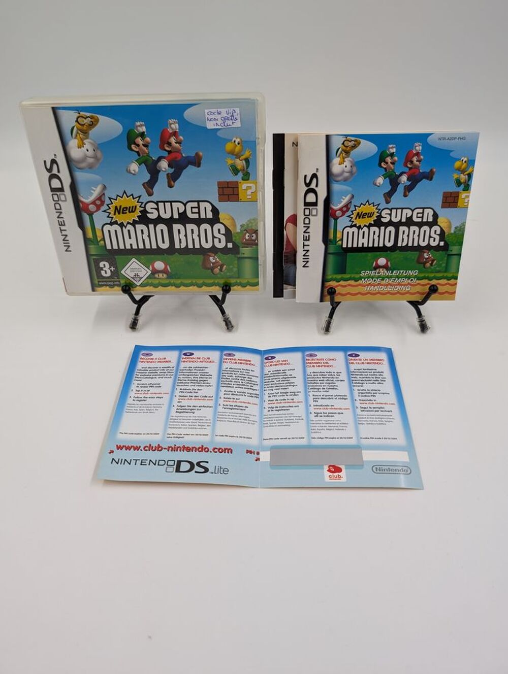 Jeu Nintendo DS New Super Mario Bros complet + VIP non gratt Consoles et jeux vidos