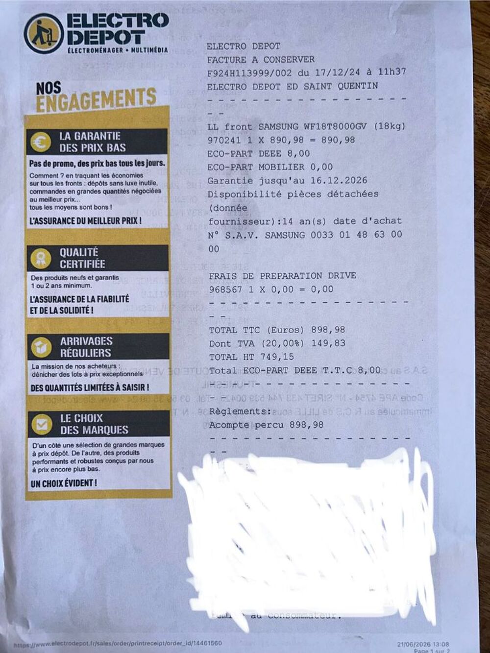 Lave+linge+18kg+garanti Electroménager