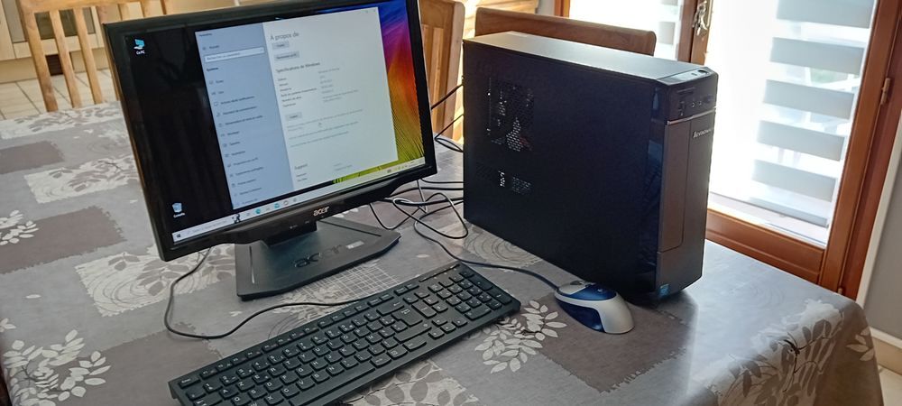 Pc bureau lenovo 8go 1to windows 10 avec &eacute;cran Matriel informatique