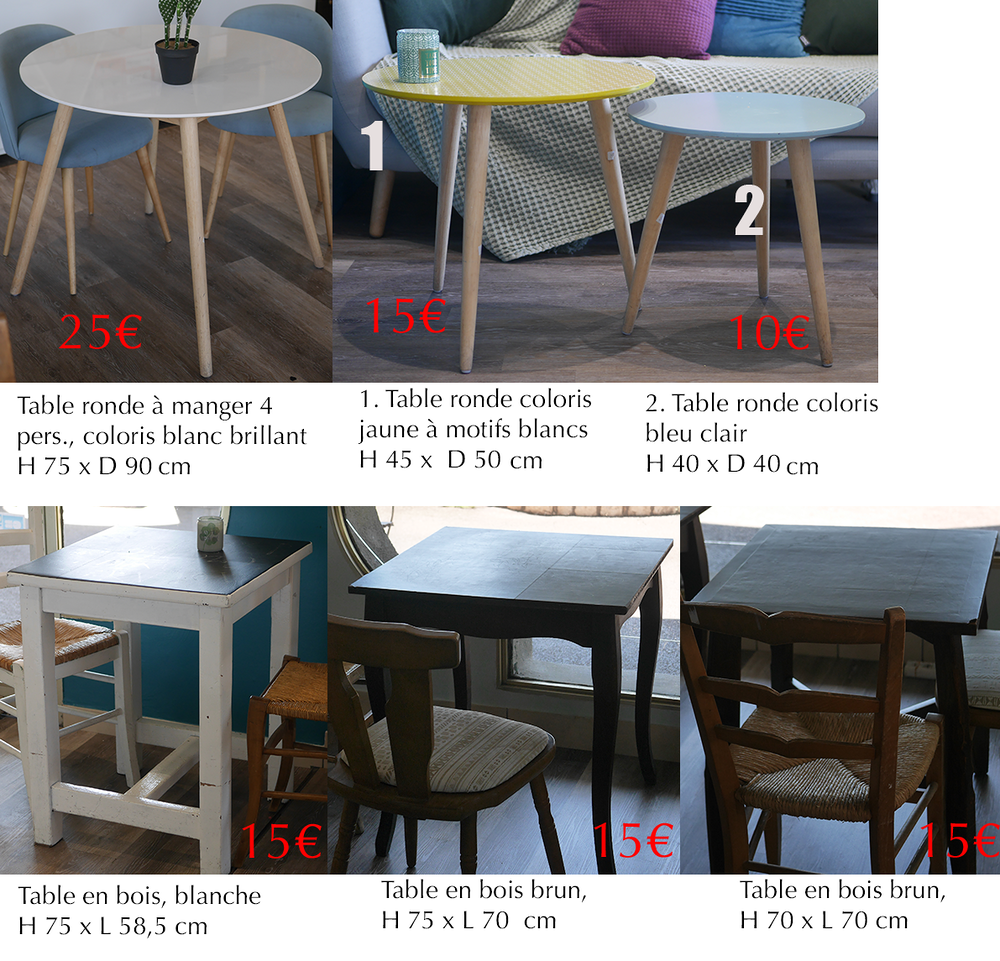 mobilier int&eacute;rieur/ext&eacute;rieur chaises/tables/fauteuils Meubles