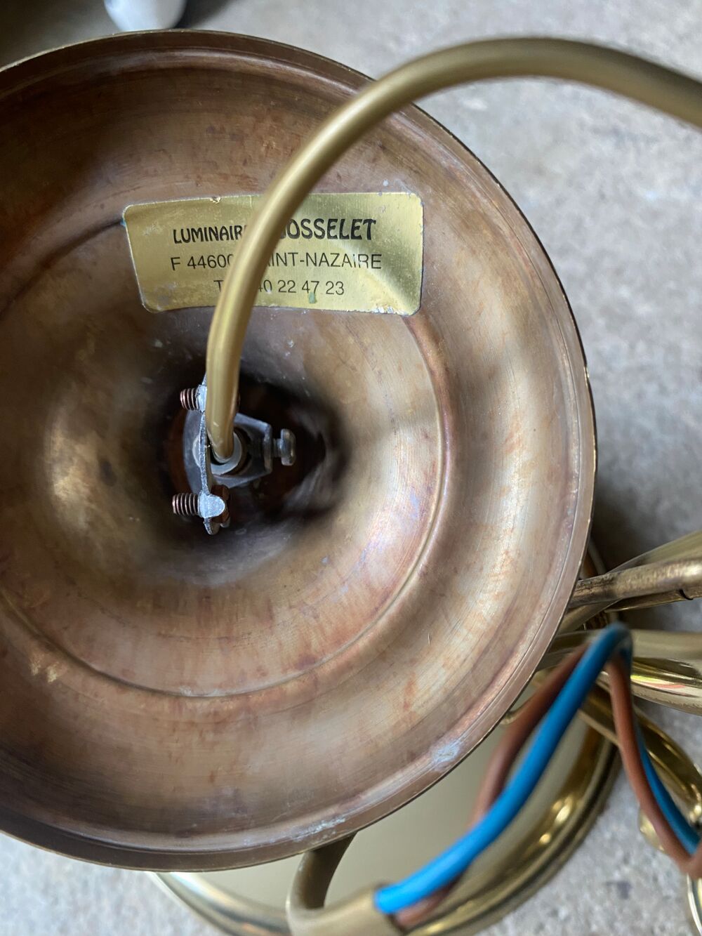 Lustre bronze dor&eacute; Dcoration