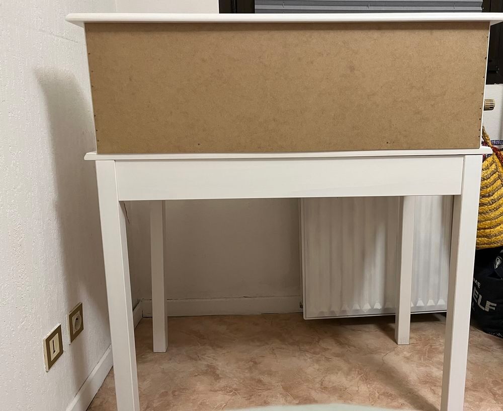 Bureau en pin massif blanc marlene Meubles
