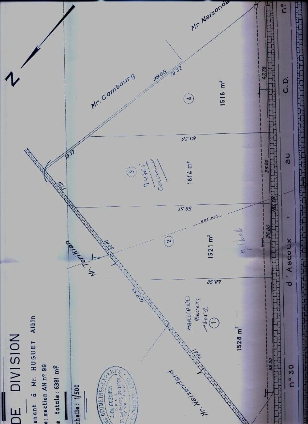 Vente Terrain terrain de 1531m2 non constructible Nibelle