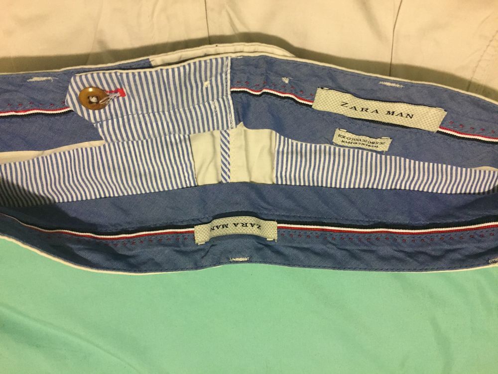 Bermuda LIN/COTON BEIGE "ZARA MEN" T. 42 Vêtements