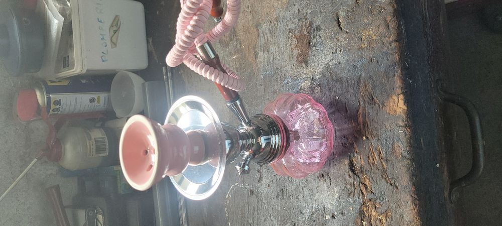 Chicha verre un bec rose D�coration