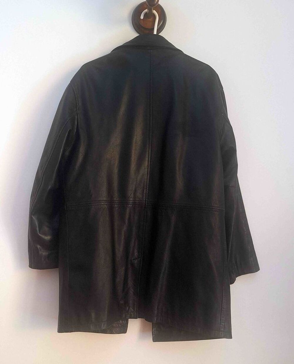 Veste cuir noir Vêtements