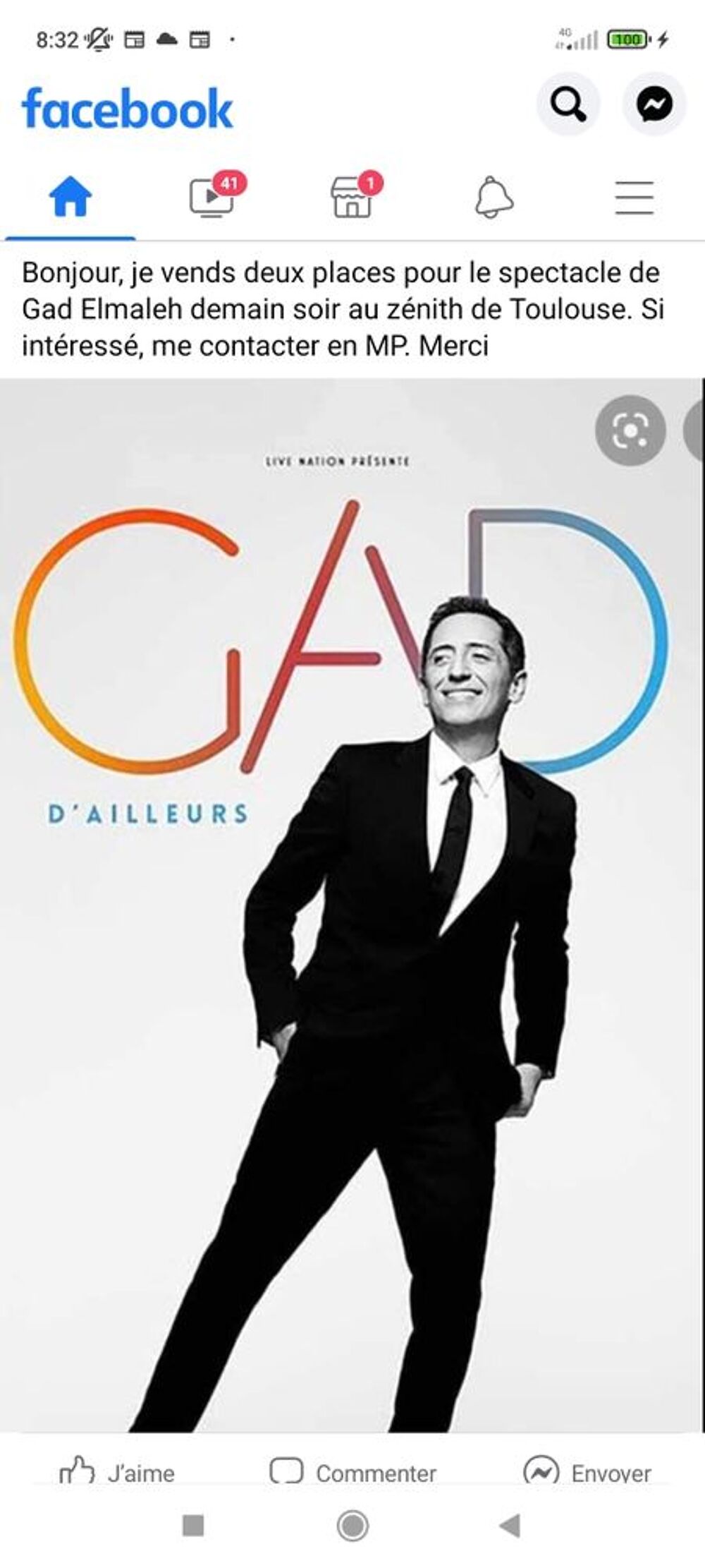 gad elmaleh- Zenith Toulouse Billetterie