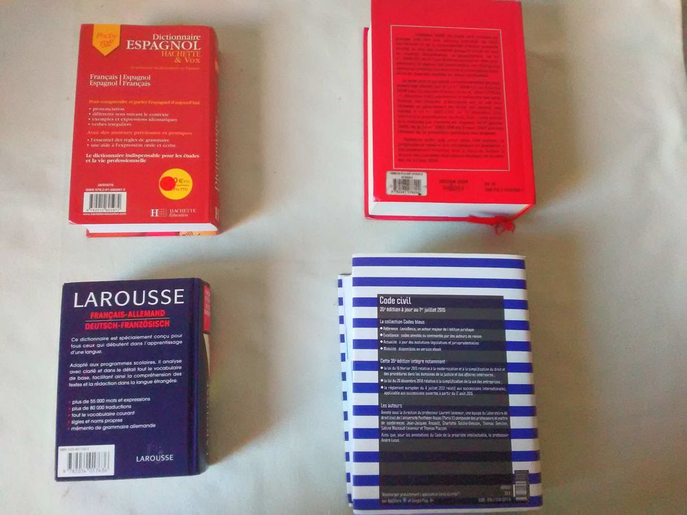 Dictionnaire et Code Civil / &agrave; l'unit&eacute; Livres et BD