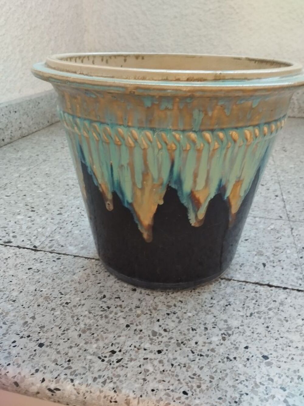 Pots de fleurs en terre cuite &eacute;maill&eacute;e Décoration