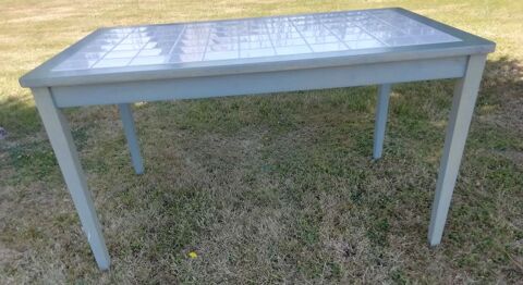 Table de cuisine carrel�e rectangulaire + 4 chaises assortie 60 Lisieux (14)