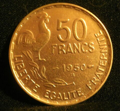 Pice 50 francs GUIRAUD 1950 B COPIE EN LAITON  29 Corme-Royal (17)