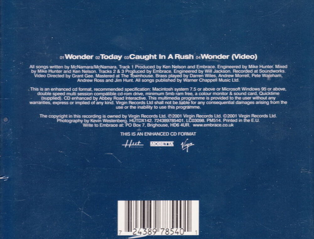 2 Maxi CD Embrace - Wonder (bleu &amp; marron) NEUF blister
CD et vinyles