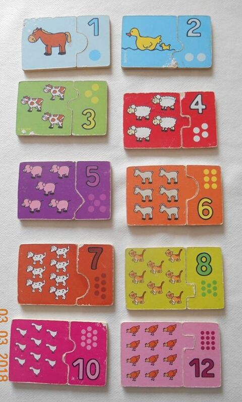 Puzzle animaux auto-correctif double face carton 0 Mcon (71)