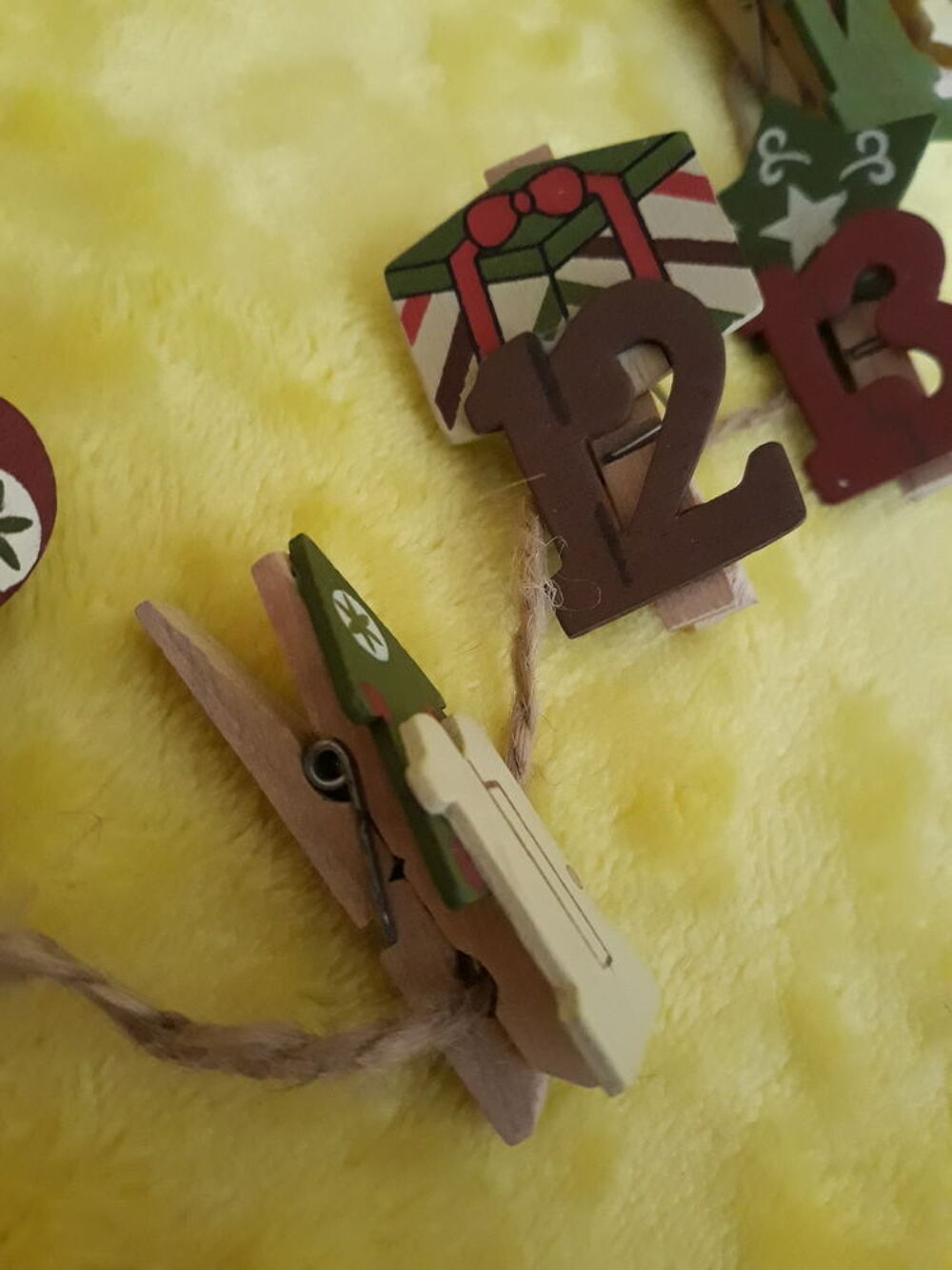 D&eacute;coration de No&euml;l - Calendrier de l'Avent en bois Décoration