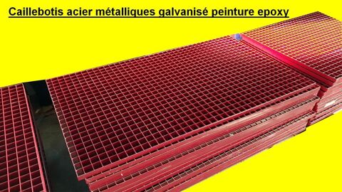 Caillebotis acier mtalliques galvanis peinture epoxy 4040 100 Bourseul (22)