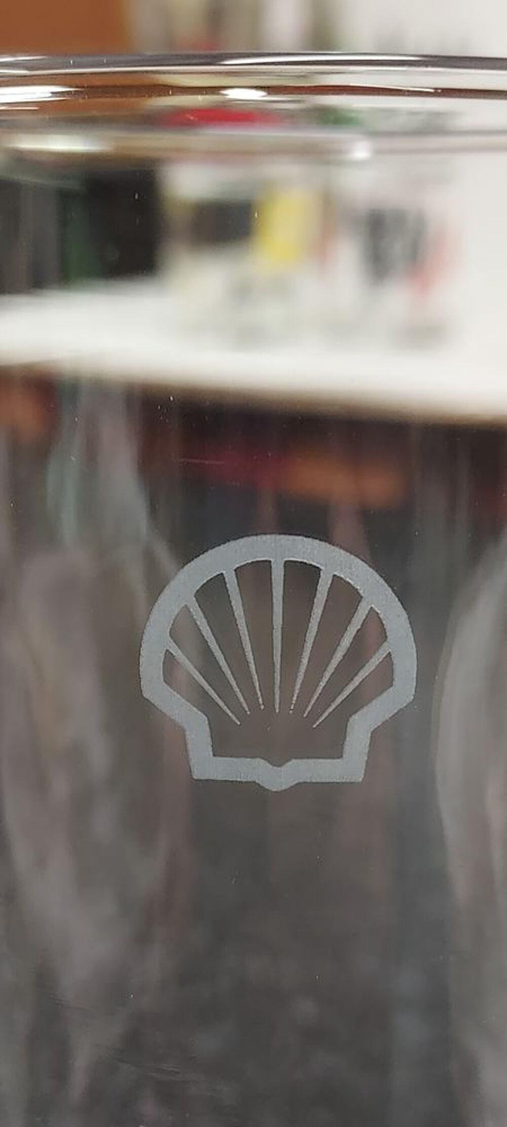 Verre collector grav&eacute; logo Shell Décoration