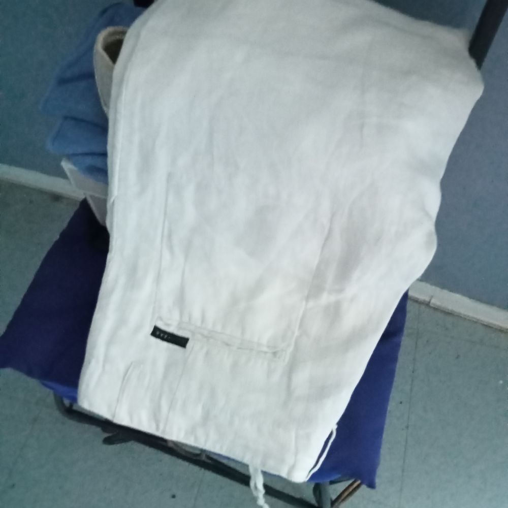 Pantalon en lin blanc Vêtements