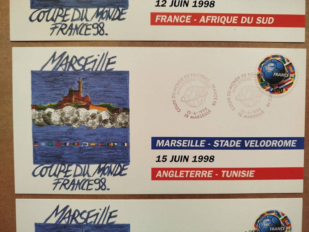 CARTES TIMBRE COUPE DU MONDE DE FOOTBALL 1998 