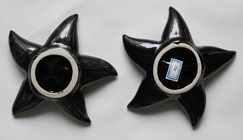 Coupelles &eacute;toles de mer c&eacute;ramique style Vallauris Décoration