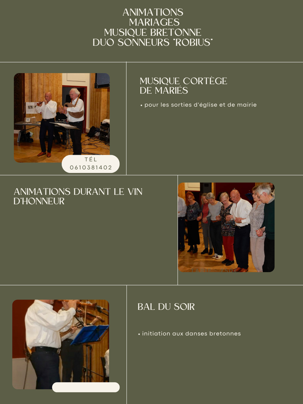   Couple sonneurs de musique traditionnelle bretonne  