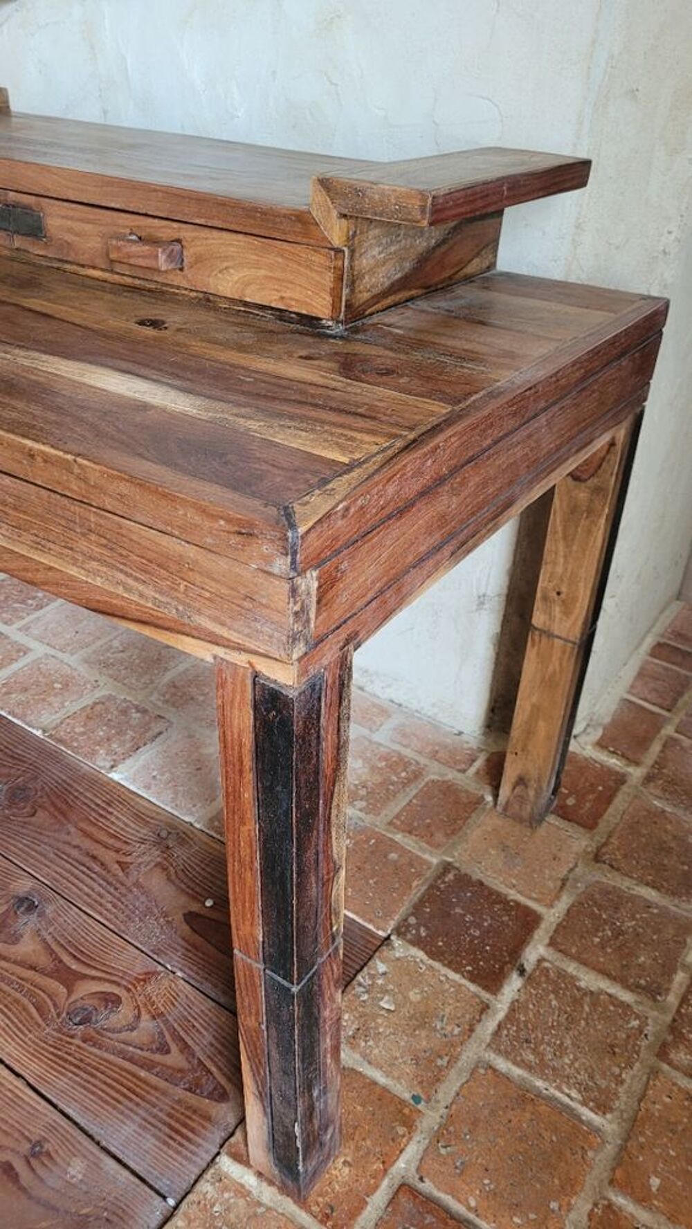 Bureau Secr&eacute;taire massif bois exotique Meubles